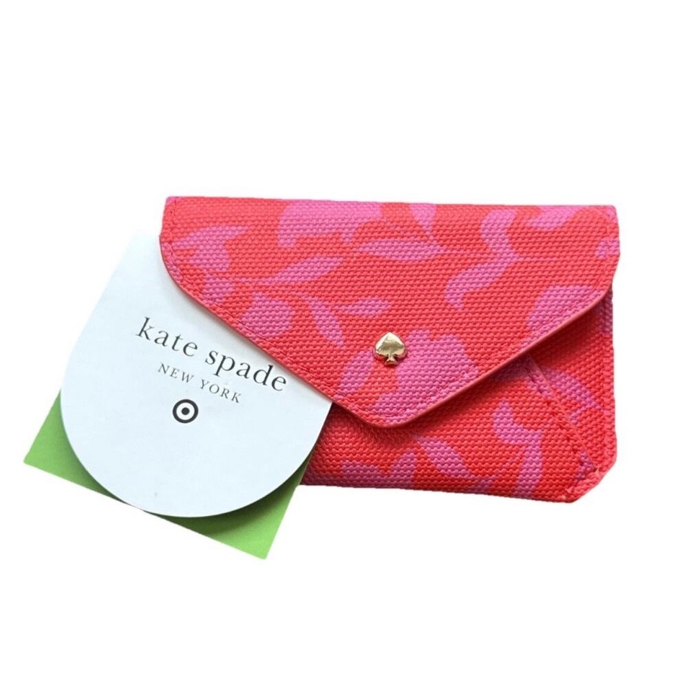 Kate Spade x Target red Rose Envelope Card Case NWT